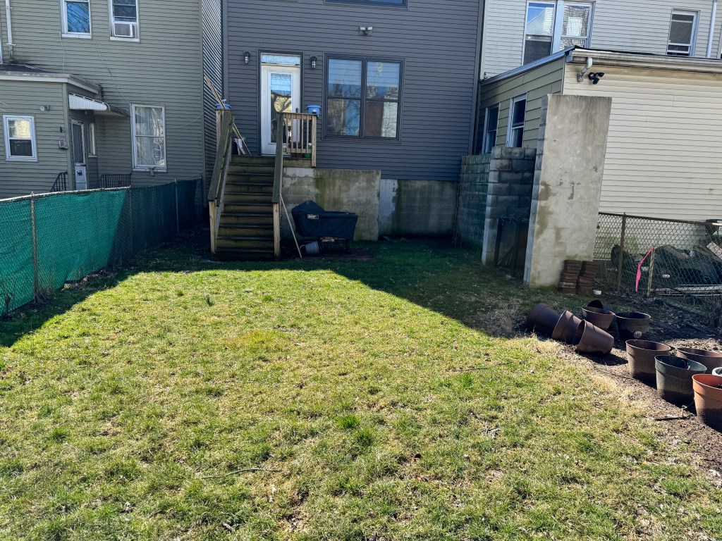 The "temporary" back yard